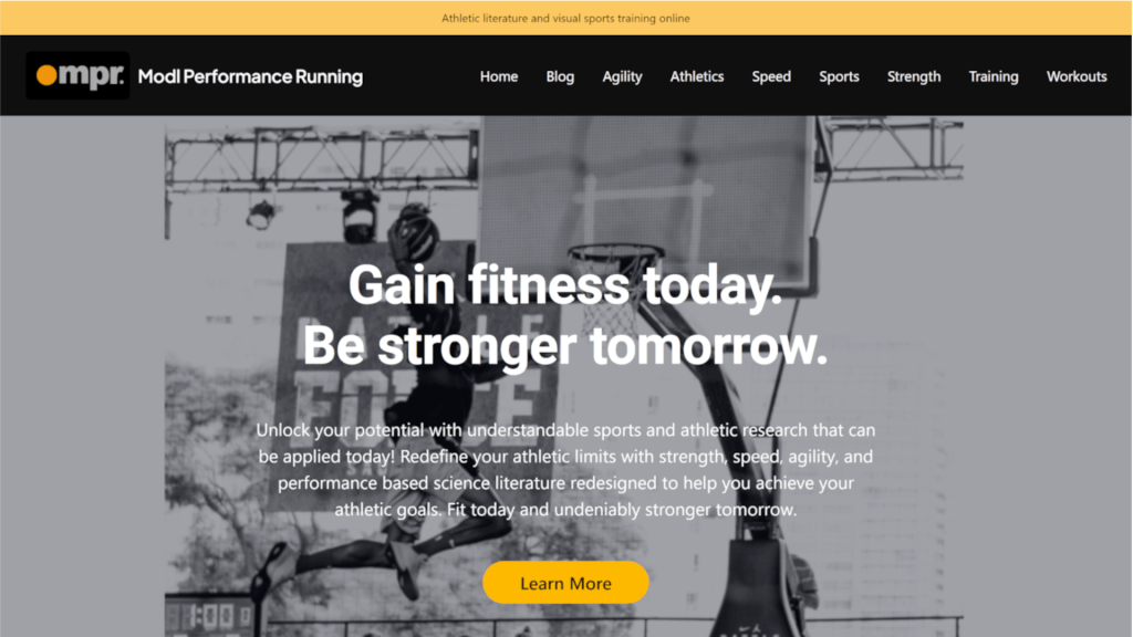 mprunning.com webpage image